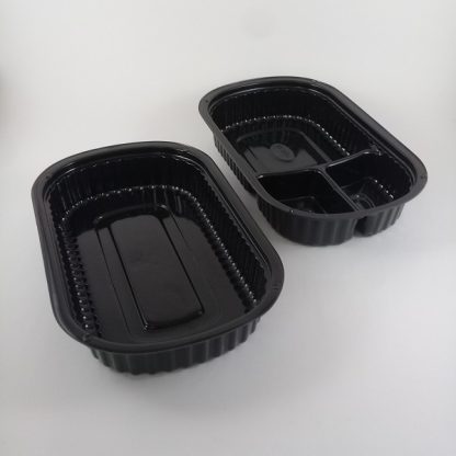 contenedores negros ovalados