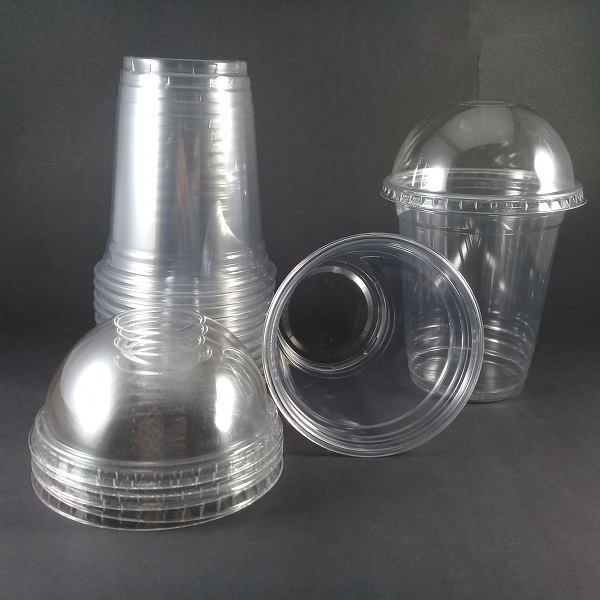 Vasos transparentes con tapa domo - MultiDesechables - Envío a Domicilio